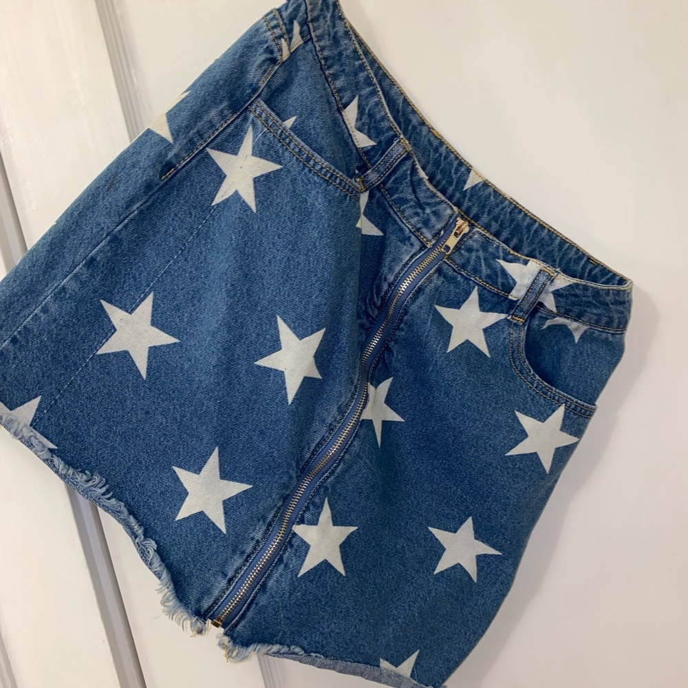Denim mini skirt
